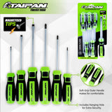 Taipan&reg; 6PCE Screwdriver Set Magnetic Tips Chrome Steel Plated Construction