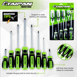 Taipan&reg; 8PCE Screwdriver Set Magnetic Tips Chrome Steel Plated Construction