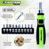 Taipan&reg; 11PCE Screwdriver Ratchet Set Premium Quality Chrome Vanadium Steel