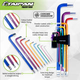 Taipan&reg; 9PCE Hex Keys Long Arm Set Chrome Vanadium Steel Caddy Storage Case