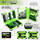 Taipan&reg; 72PCE Impact Bit Set Magnetic Tips Various Heads Storage Case