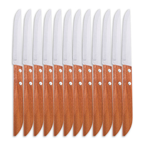 KIWI 12PCE Steak Knife Premium Professional Range Tempered Steel Blade 22.5cm