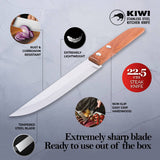 KIWI 12PCE Steak Knife Premium Professional Range Tempered Steel Blade 22.5cm