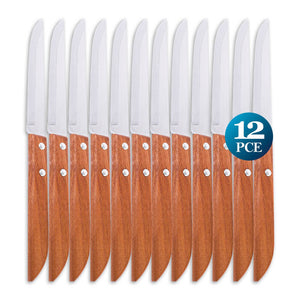 KIWI 12PCE Steak Knife Premium Professional Range Tempered Steel Blade 22.5cm