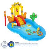 Bestway 2.6 x 1.8m Inflatable Wild West Water Fun Park Pool With Slide 278L