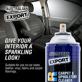 Australian Export 12PCE Carpet Upholstery Fabric Vinyl Cleaner Dirt Stains 400gm