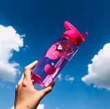 Pink Flip Straw Water Bottle