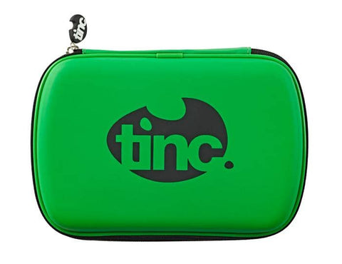 Two-Colour Hard Top Pencil Case : Green With Black Zip