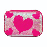 Hearts Reversible Sequin Pencil Case