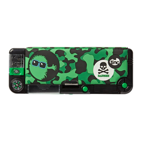 Hugga Camo 'Snap' Compartment Pencil Case (Filled)