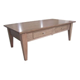 Fairmont 130cm Coffee Table 2 Drawers Solid Tasmanian Oak Natural