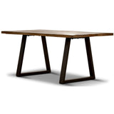 Begonia Dining Table 180cm Live Edge Solid Mango Wood Unique Furniture - Natural