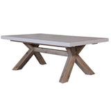 Stony 120cm Coffee Table with Concrete Top - White