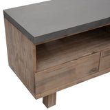 Stony 150cm ETU Entertainment TV Unit with Concrete Top - Grey