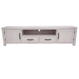 Foxglove ETU Entertainment TV Unit 216cm 2 Drawer 2 Door Mt Ash Wood - White