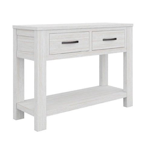 Foxglove Console Hallway Entry Table 110cm Solid Mt Ash Timber Wood - White