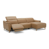 Inala 2 Seater Genuine Leather Sofa Lounge Electric Powered Recliner RHF Chaise Latte