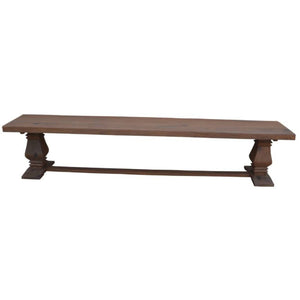 Florence  Dining Table Seat Bench 230cm French Provincial Pedestal Solid Timber