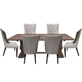 Florence  7pc Dining Table Set 180cm with 6 Fabric Chair French Provincial