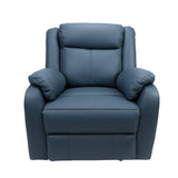 Bella 3+2+1 Seater Electric Recliner Genuine Leather Upholstered Lounge - Blue