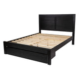 Tofino 4pc Queen Bed Suite Bedside Tallboy Bedroom Furniture Package - Black