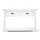 Laelia Console Hallway Entry Table 125cm Solid Acacia Timber Wood Coastal -White