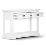 Laelia Console Hallway Entry Table 125cm Solid Acacia Timber Wood Coastal -White