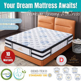 Majestic Rest Double 7 Zones Luxury Premium Firm Pocket Spring 34cm Mattress