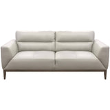 Downy  Genuine Leather Sofa 3 Seater Upholstered Lounge Couch - Silver