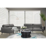 Downy  Genuine Leather Sofa 3 Seater Upholstered Lounge Couch - Gunmetal