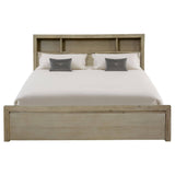 Brunet Bed Frame Queen Size Timber Mattress Base Storage Drawers Brush Smoke