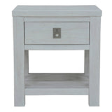 Myer 2pc Set Bedside Tables Storage Cabinet Shelf Side End Table White Wash