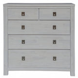 Myer Tallboy 5 Chest of Drawers Storage Cabinet White Wash