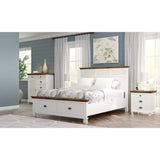 Virginia 4pc King Bed Suite Bedside Tallboy Bedroom Furniture Package - White