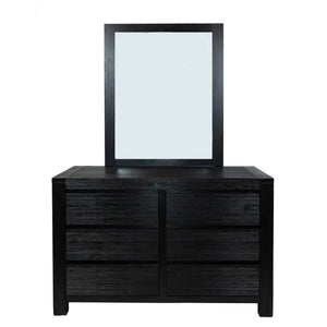 Tofino Dresser Mirror Vanity Dressing Table Solid Acacia Wood Frame - Black