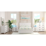 Lily Bed Frame Queen Size Timber Mattress Base With Storage Drawers - White