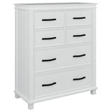 Lily Tallboy 6 Chest of Drawers Solid Pine Wood Bed Storage Cabinet - White