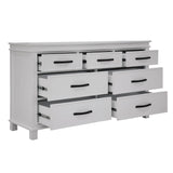 Lily Dresser 7 Chest of Drawers Solid Wood Tallboy Storage Cabinet - White