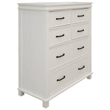 Lily 4pc King Bed Suite Bedside Tallboy Bedroom Furniture Package - White