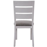 Plumeria Dining Chair Set of 4 Solid Acacia Wood Dining Furniture - White Brush