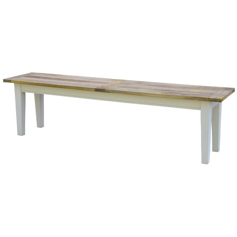 Lavasa Dining Bench Seat 130cm Mango Wood French Provincial Farmhouse Furniture