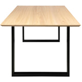 Aconite Dining Table 180cm Solid Messmate Timber Wood Black Metal Leg - Natural