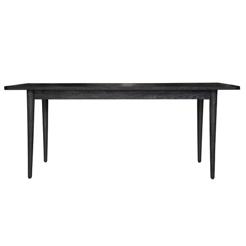 Claire Dining Table 180cm Solid Oak Wood Home Dinner Furniture - Black