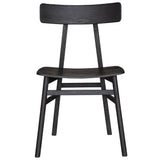 Claire Dining Chair Set of 2 Solid Oak Wood Timber Seat Furniture - Black