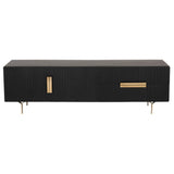 Knox ETU Entertainment TV Unit 180cm 3 Door 2 Drawer Solid Mango Wood - Black