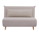 Audrey 2 Seater Sofa Futon Bed Love Seat Fabric Lounge Couch - Beige