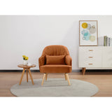 Keira Accent Sofa Arm Chair Fabric Uplholstered Lounge Couch - Orange