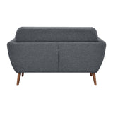 Lilliana 2 Seater Sofa Fabric Uplholstered Lounge Couch - Dark Grey