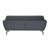 Lilliana 3 + 1 + 1 Seater Sofa Fabric Uplholstered Lounge Couch - Dark Grey