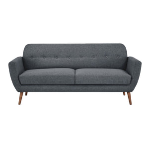 Lilliana 3 Seater Sofa Fabric Uplholstered Lounge Couch - Dark Grey